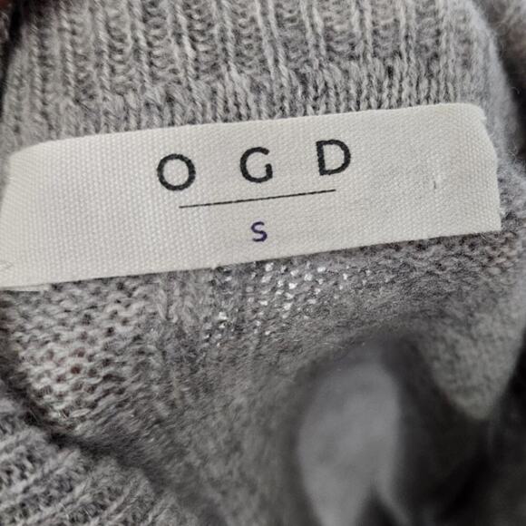 OGD Cashmere Turtle Neck Gray Sweater Women Size Small - Picture 6 of 8